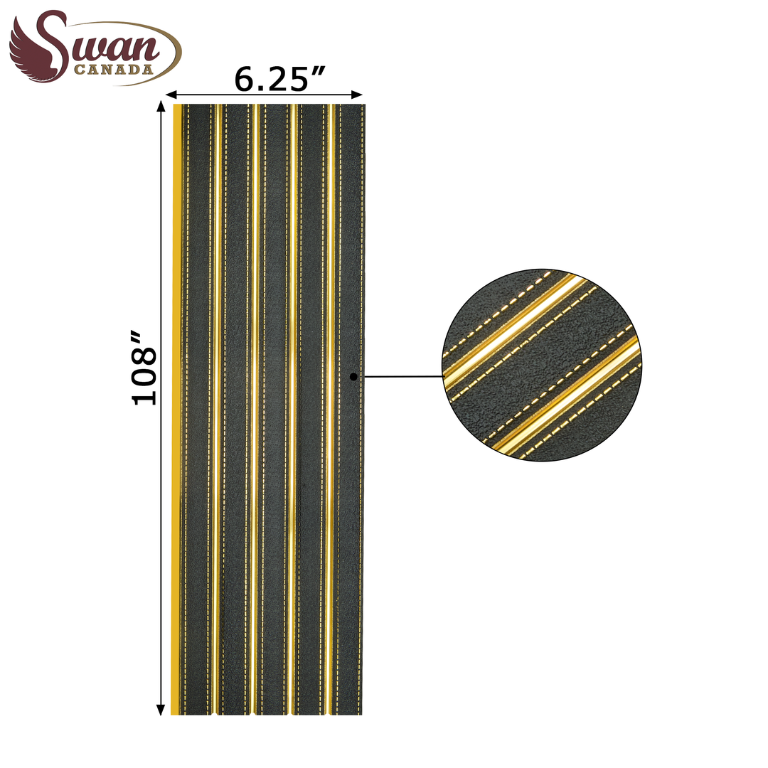 PS Fluted Panels, Black & Gold, 20 Panels x 9 feet long.