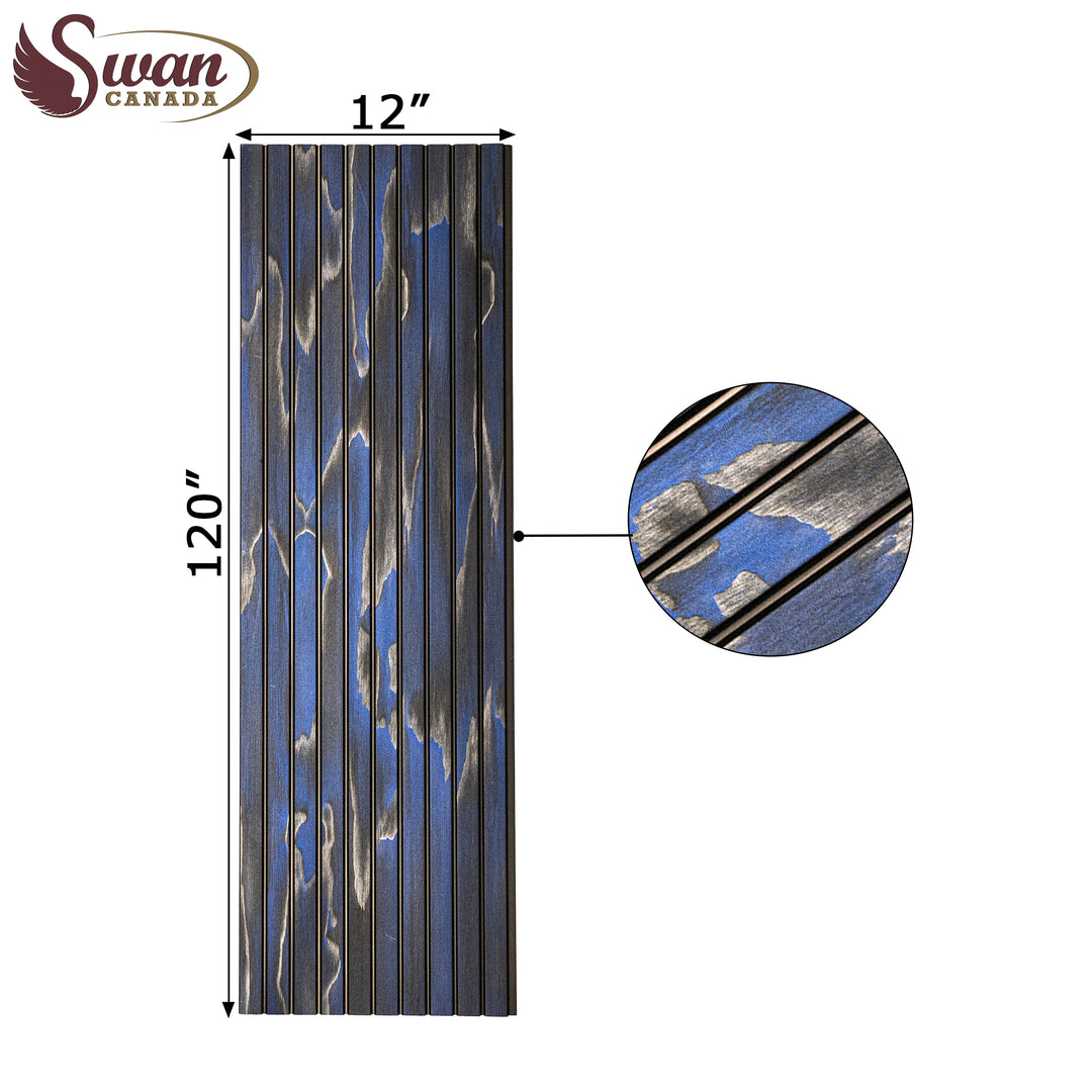PS Fluted Panels, Blue Flames, 10 Panels x 10 feet long.