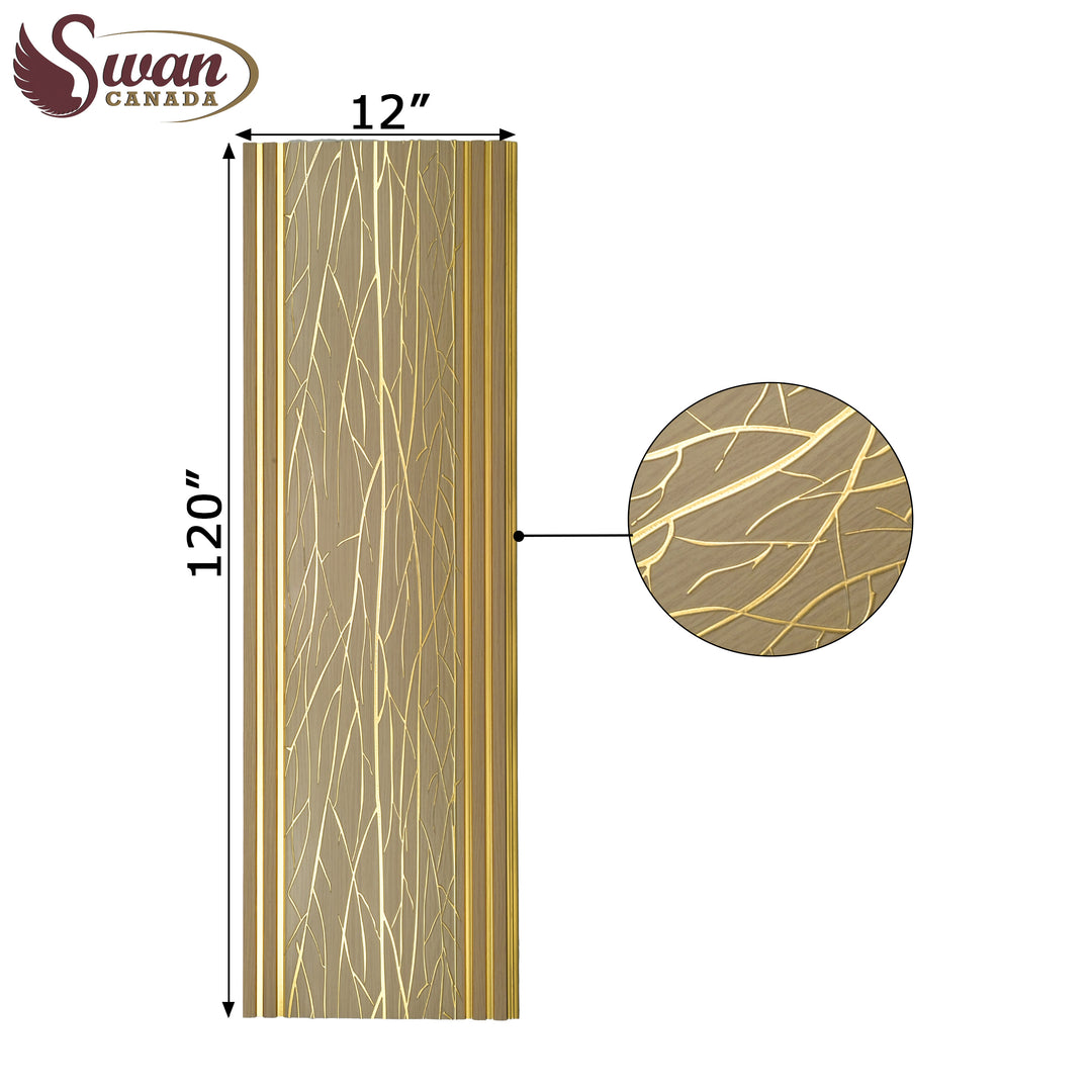 PS Fluted Panels, Maple Roots, 10 Panels x 10 feet long.