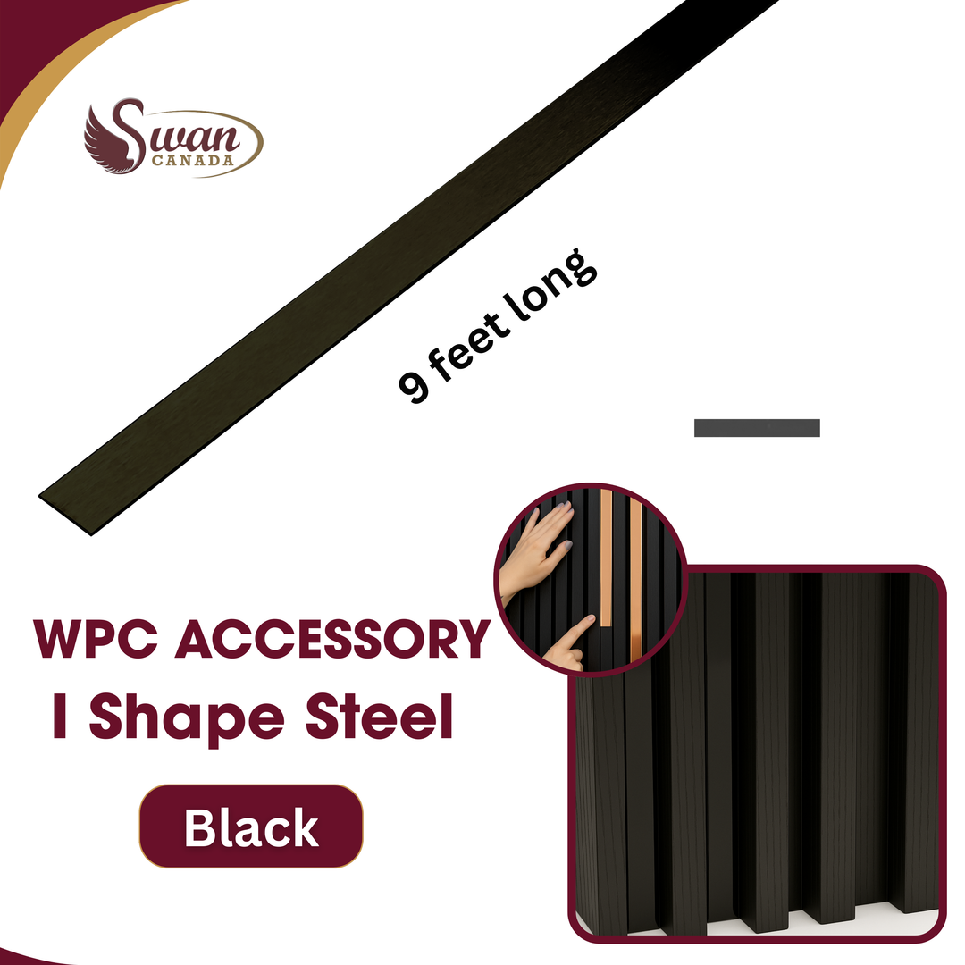 WPC I shape stainless steel trim, 9 Feet long