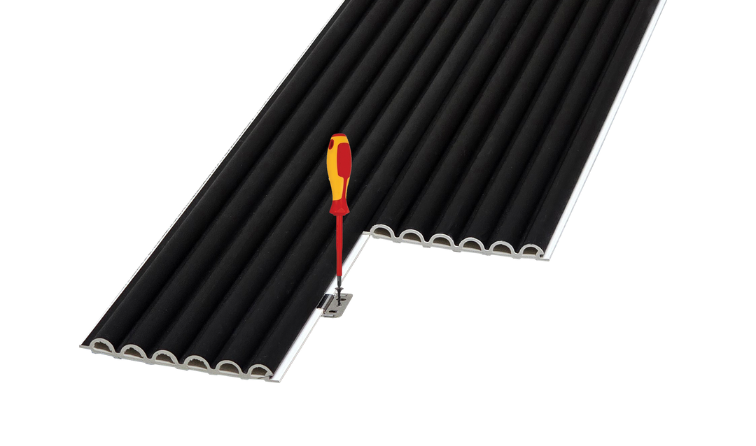 WPC Fluted Panels, Black Wood, 10 Panels x 9 feet long.