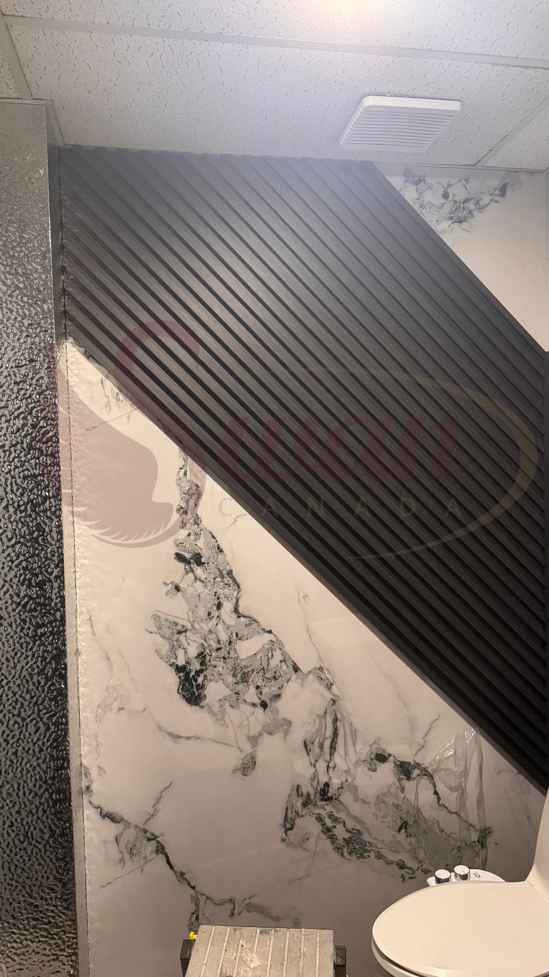 WPC Fluted Panels, Black Ash, 10 Panels x 9 feet long