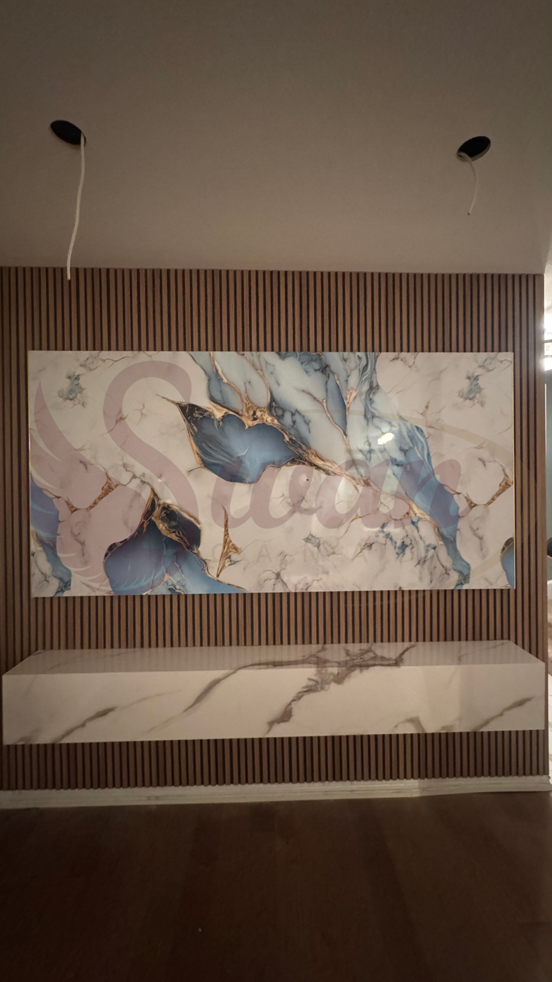 WPC Fluted Panels, Sandy Wood Black, 10 Panels x 9 feet long.