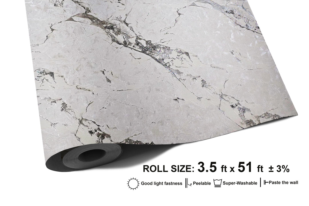 Papier peint Swan, Luxor Marbled, 42 po x 610 po. 1 rouleau