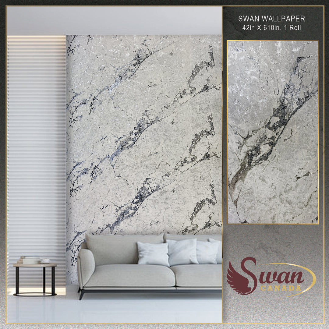 Papier peint Swan, Luxor Marbled, 42 po x 610 po. 1 rouleau