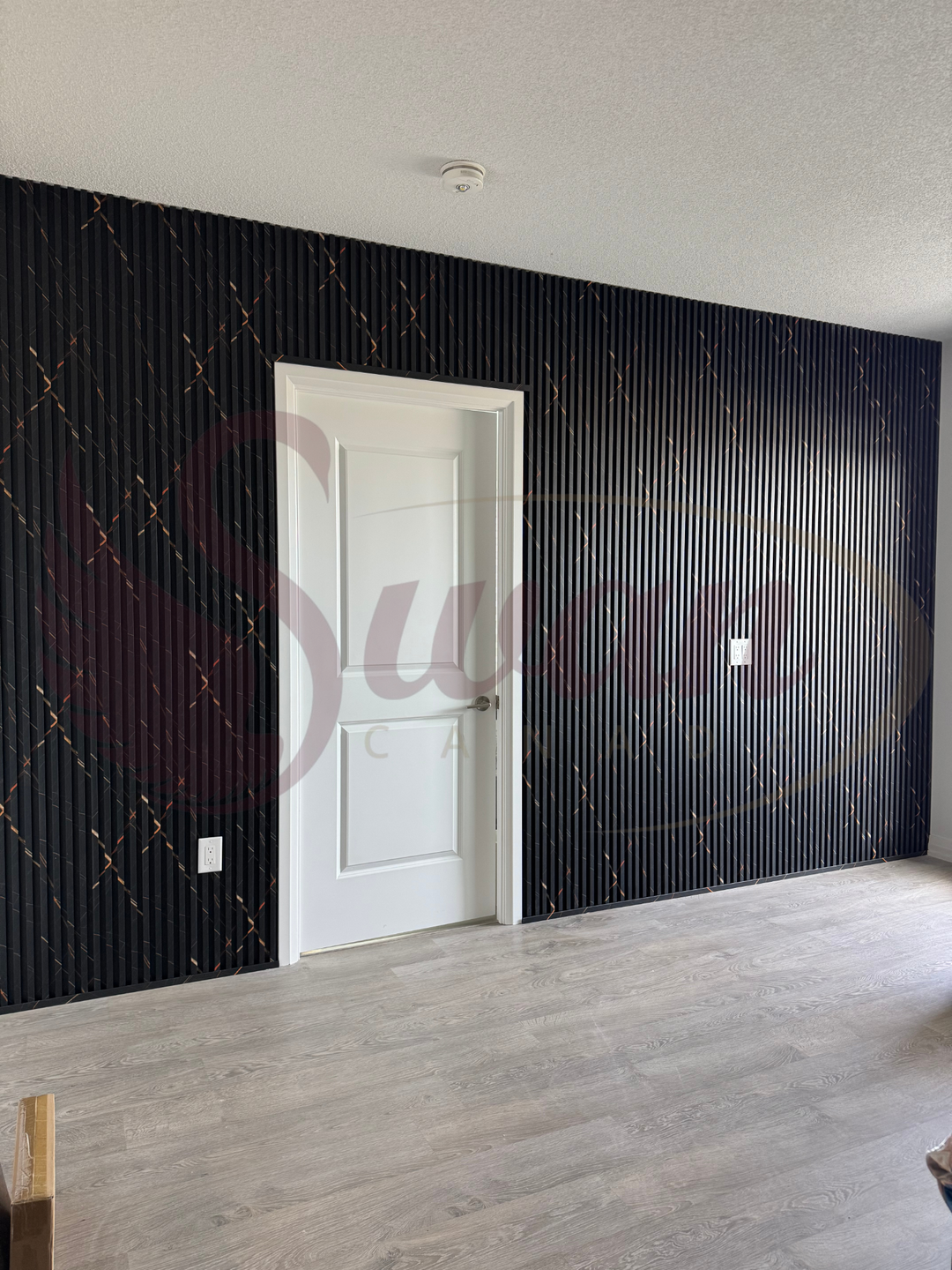 WPC Fluted Panels, Jazz Black, 10 Panels x 9 feet long.