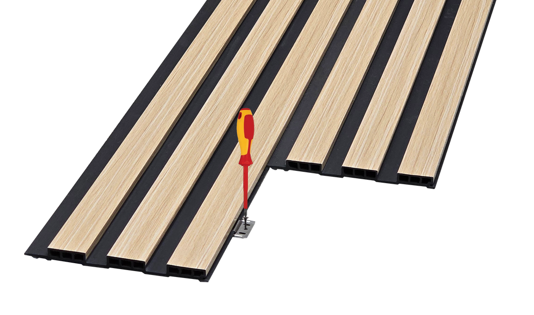 WPC Fluted Panels, Sandy Birch, 10 Panels x 9 feet long.
