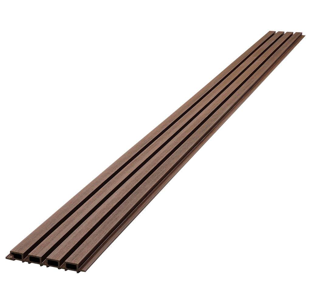Outdoor WPC Fluted wall Panels, Coffee Flow, 4 Panels/box