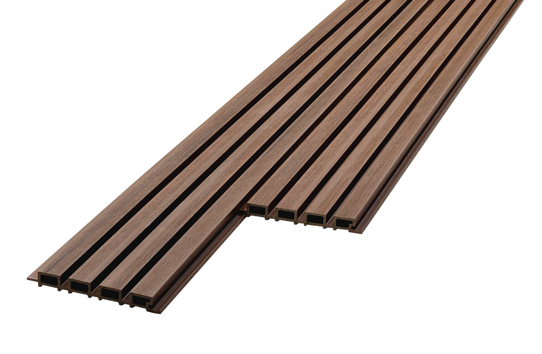 Outdoor WPC Fluted wall Panels, Coffee Flow, 4 Panels/box