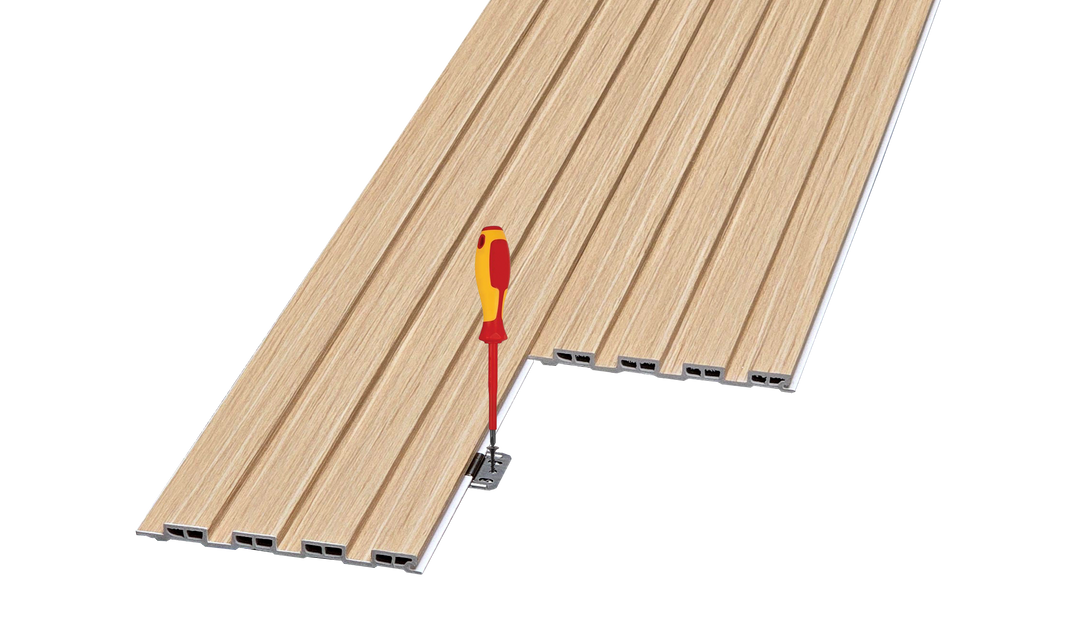 WPC Fluted Panels, Sandy Birch, 10 Panels x 9 feet long.