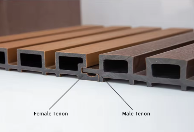 Outdoor WPC Fluted wall Panels, Coffee Flow, 4 Panels/box