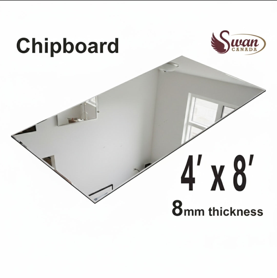 Chip Boards, Silver Mirror , 1 Board, 4 X 8 Feet