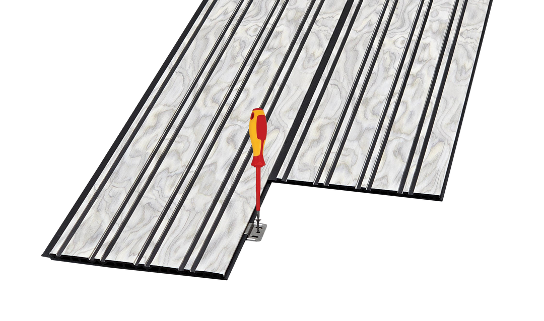 WPC Fluted Panels, Silver Wood, 10 Panels x 9 feet long.