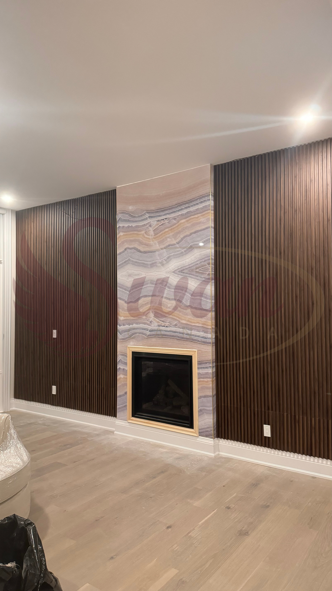 WPC Fluted Panels, Walnut Brown, 10 Panels x 9 feet long.