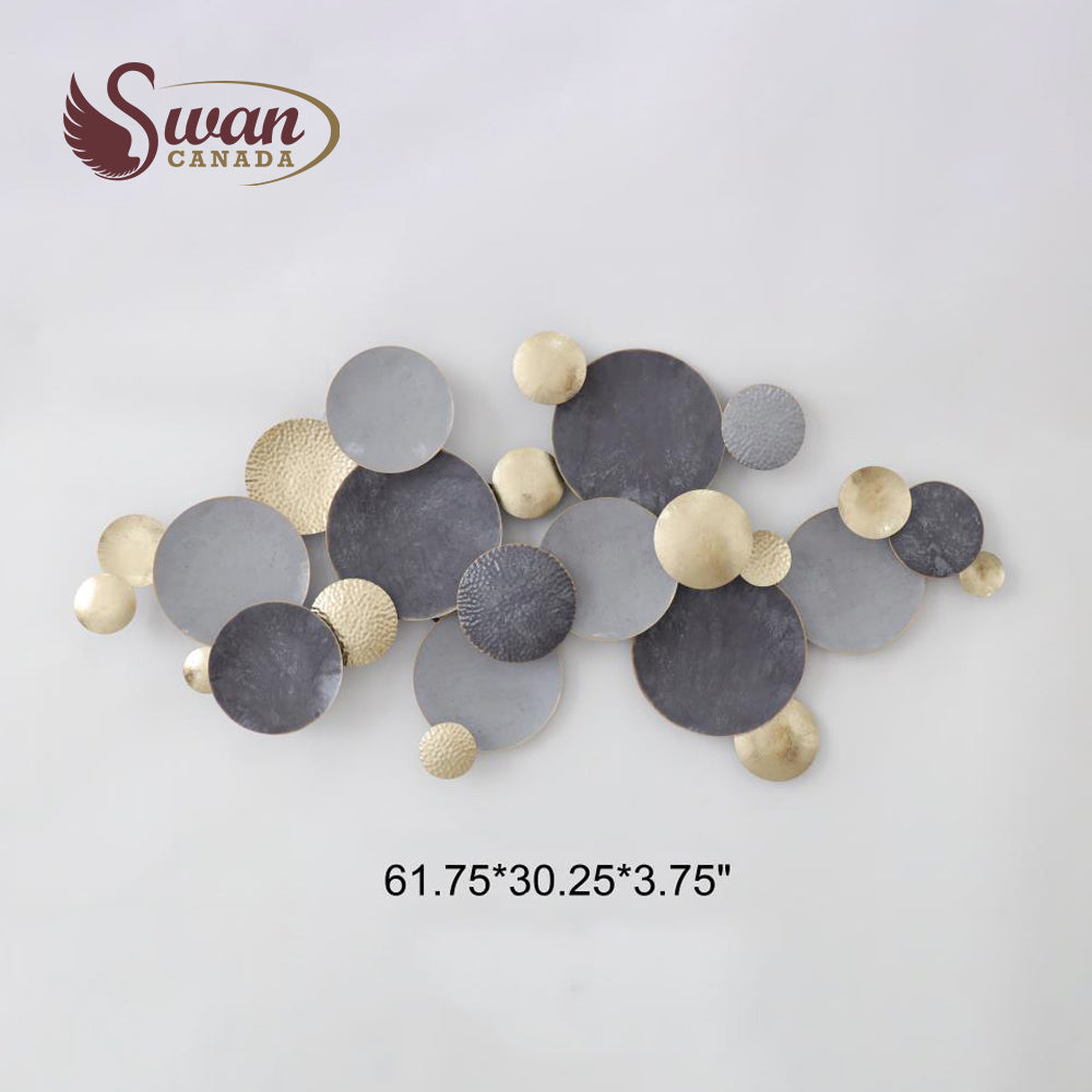 Décoration murale décorative, cascade dorée, 61,75 po de largeur x 30,25 po, 1 pièce