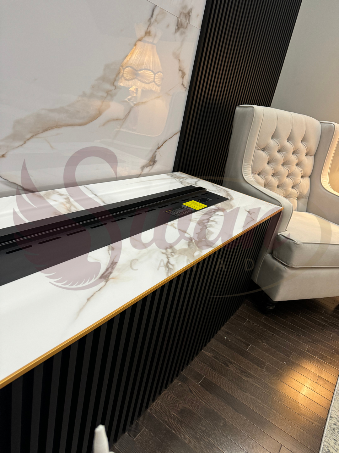 WPC Fluted Panels, Black Wood, 10 Panels x 10 feet long