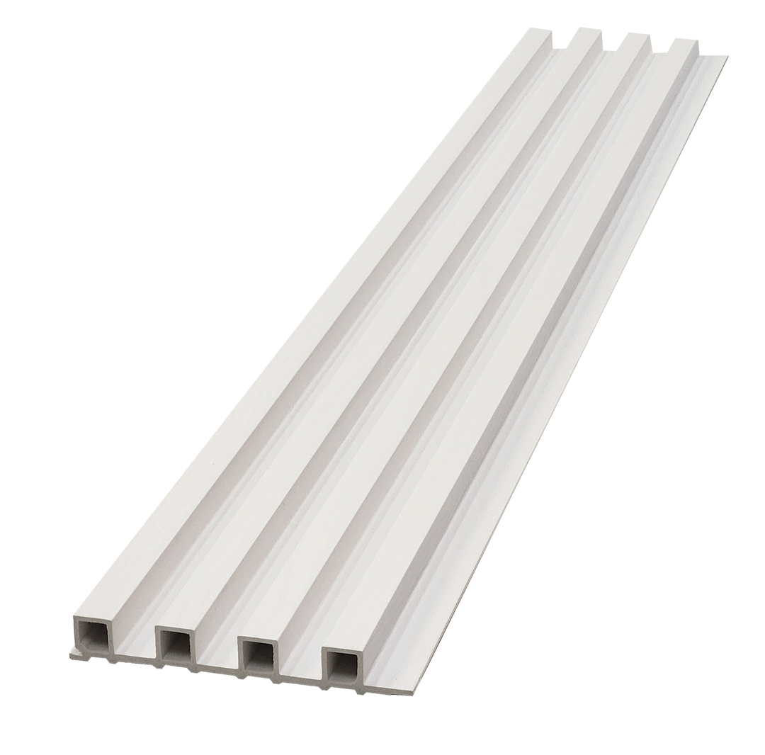 WPC Fluted Panels, White Color, 10 Panels x 9 feet long.