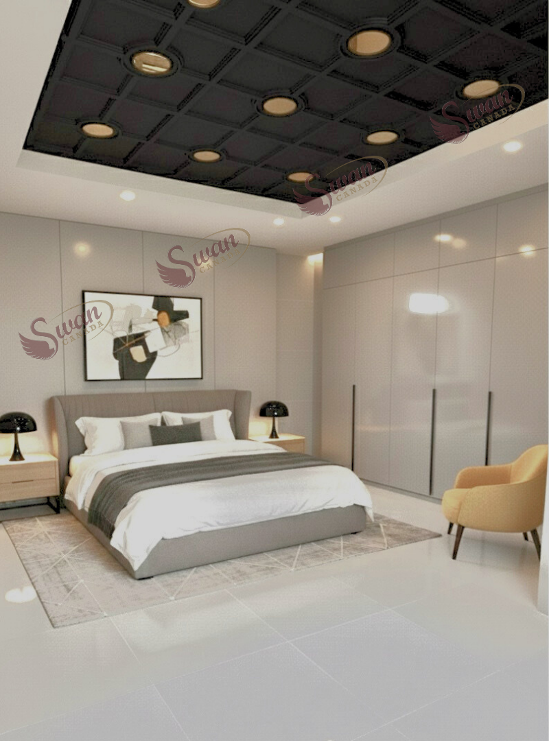 3D Wall Panels, Matte Black, 24" x 24"