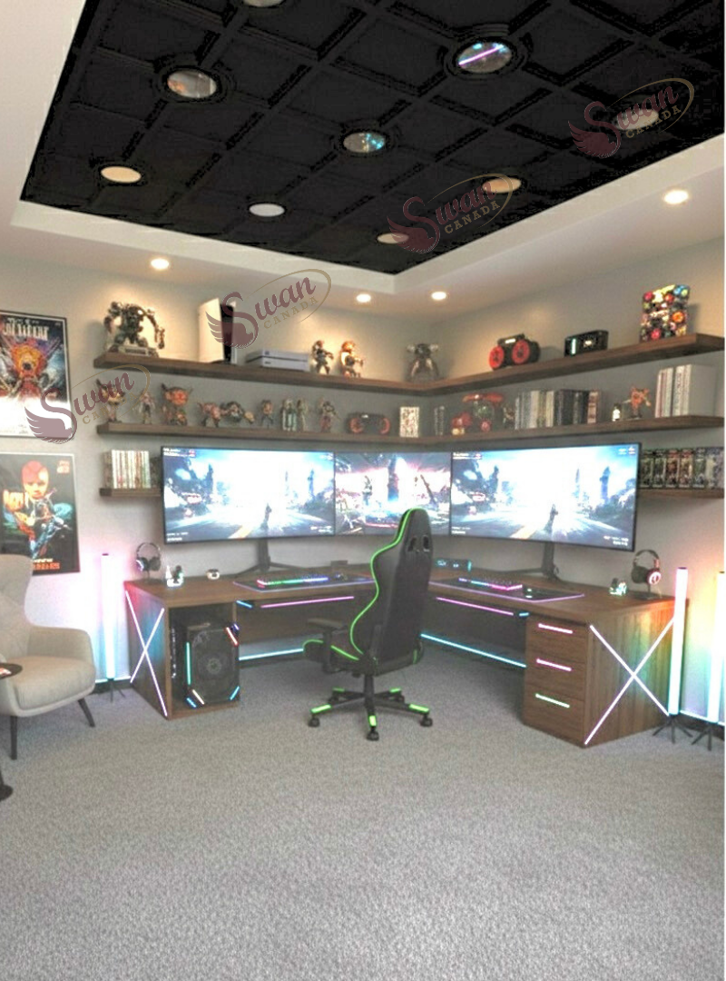 3D Wall Panels, Matte Black, 24" x 24"