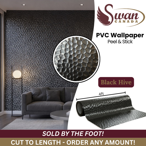 Autocollant mural en PVC, Alvéole noire