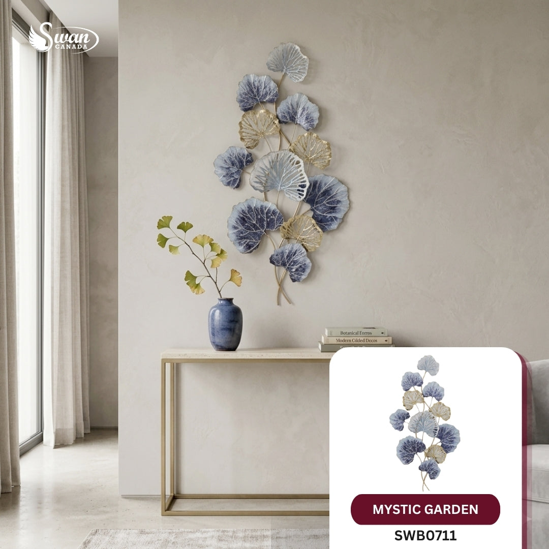 Décoration murale, feuille de jardin mystique, 24,75 po x 47,25 po, 1 pièce