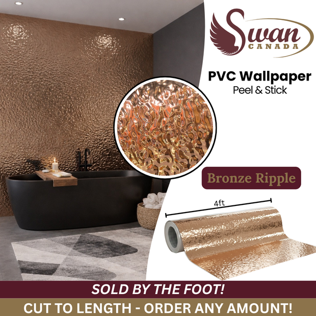 Autocollant mural en PVC, Ondulation bronze