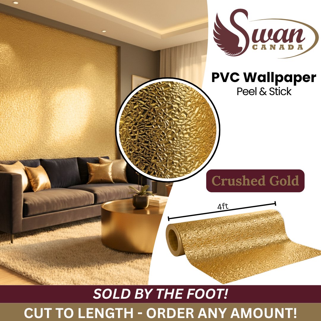 PVC Wallpaper Sticker, Crushed Gold