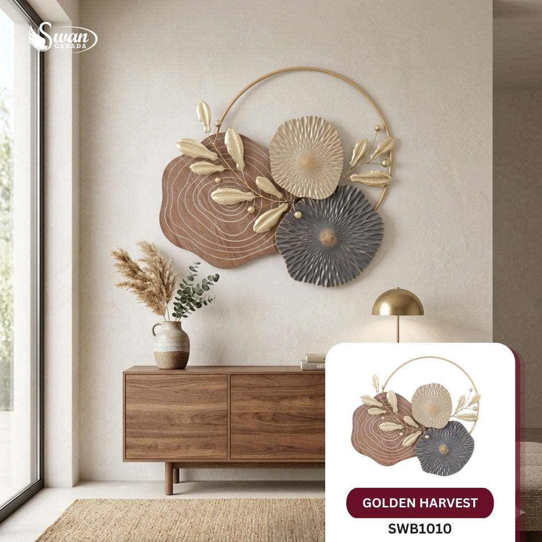 Décoration murale, Golden Harvest Wall Art., 27,25 po x 25,75 po, 1 pièce