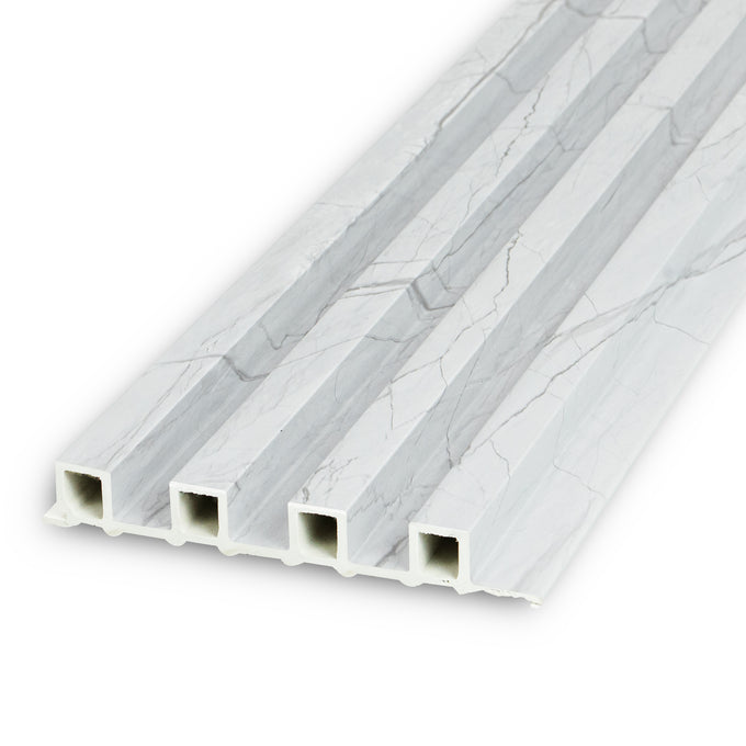 WPC Fluted Panels, Gray Sandstone, 10 Panels x 9 feet long