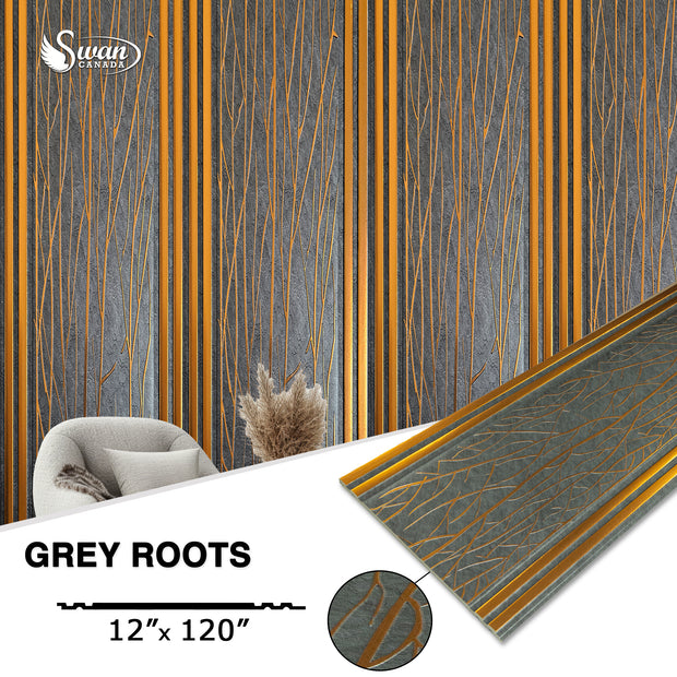 PS Fluted Panels, Gray Roots, 10 Panels x 10 feet long.