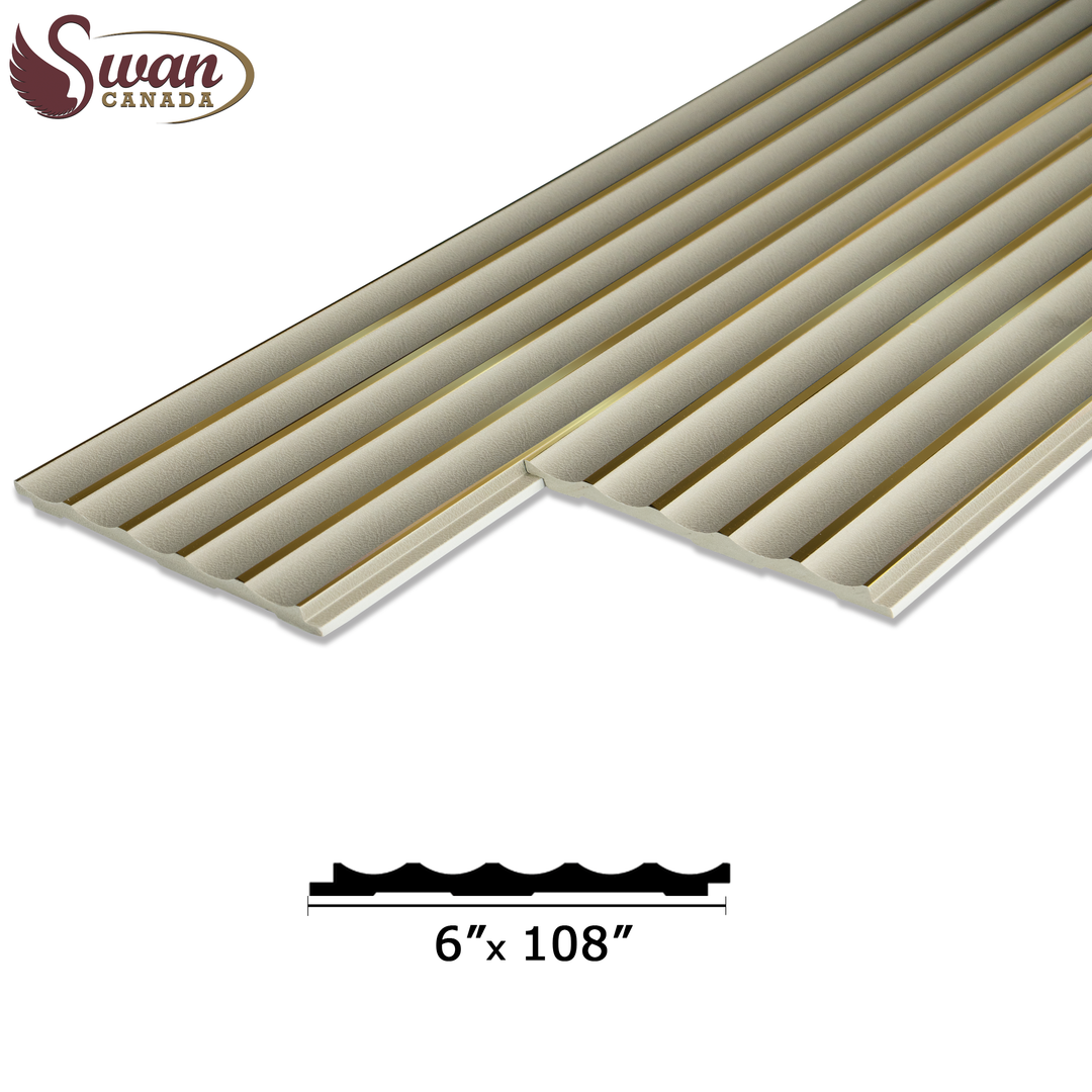 PS Fluted Panels, Leather Mint, 20 Panels x 9 feet long.