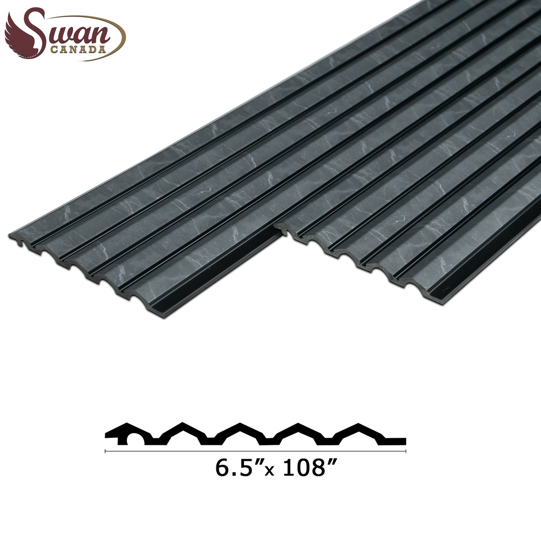 PS Fluted Panels, Armani Gray, 20 Panels x 9 feet long.