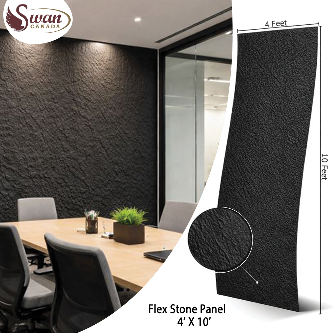 Flex Stone, Black Stone, 4ft x 10ft