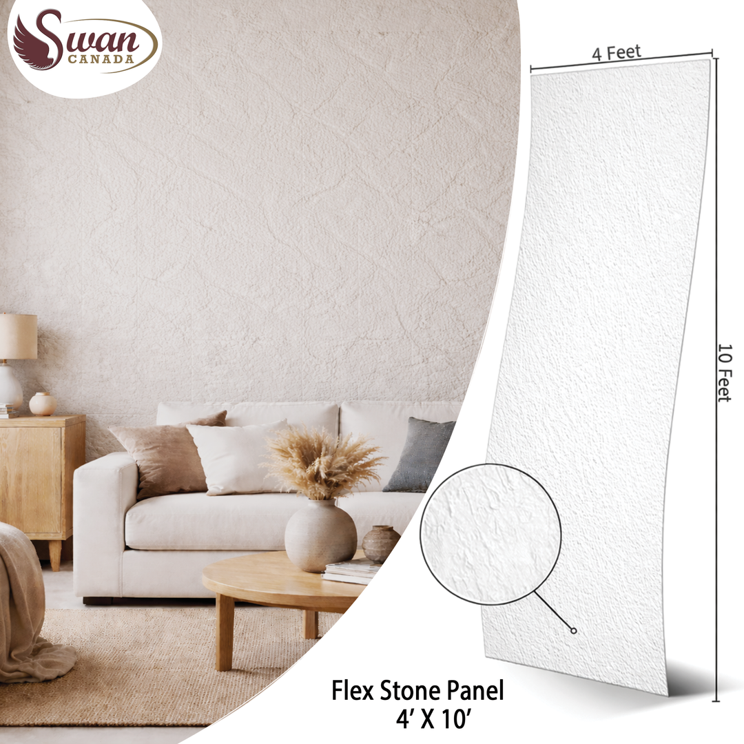 Flex Stone, White Stone, 4ft x 10ft