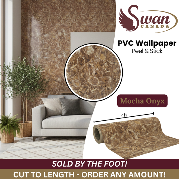 Autocollant mural PVC, Onyx Moka