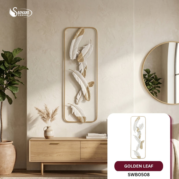 Décoration murale décorative, feuille d'or à suspendre au mur, 12,25 po x 35,25 po, 1 pièce