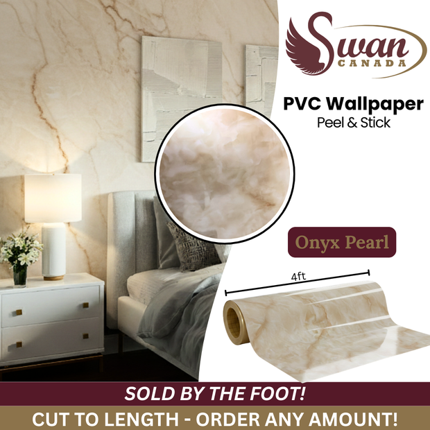 Autocollant mural en PVC, Onyx Perle