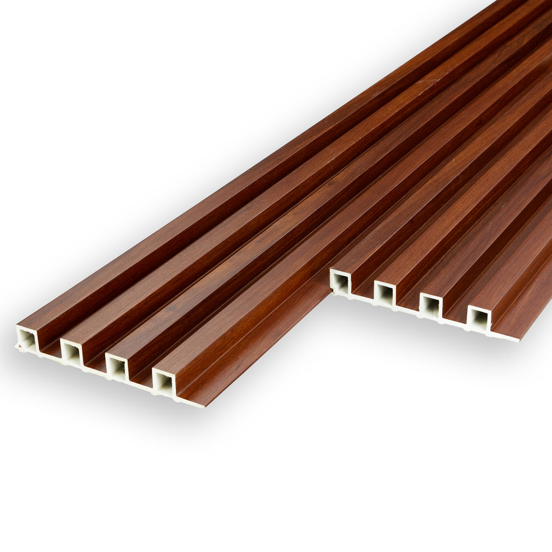 WPC Fluted Panels, Red Cedar, 10 Panels x 9 feet long.