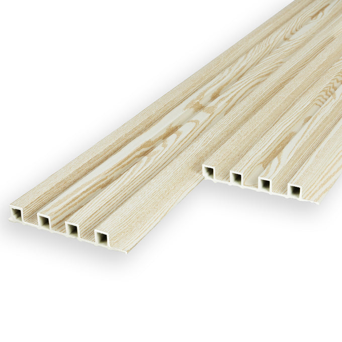 WPC Fluted Panels, WHITE OAK, 108in x 6.5in. 10 Panels