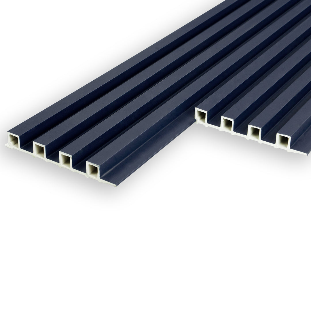 WPC Fluted Panels, Purplish Blue 10 Panels x 9 feet long.