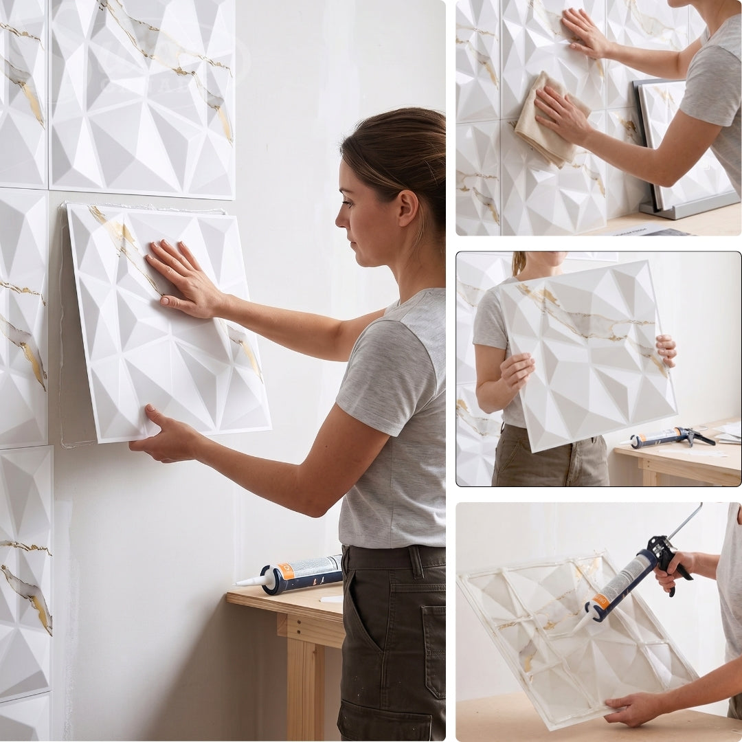 3D Wall Panels, Trendy style, 19.7" x 19.7"