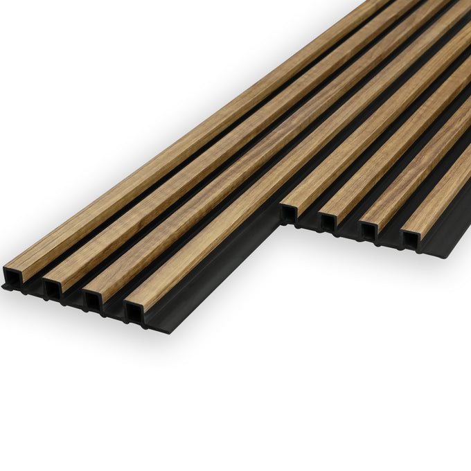 WPC Fluted Panels, Cherry Wood (B), 10 Panels x 9 feet long