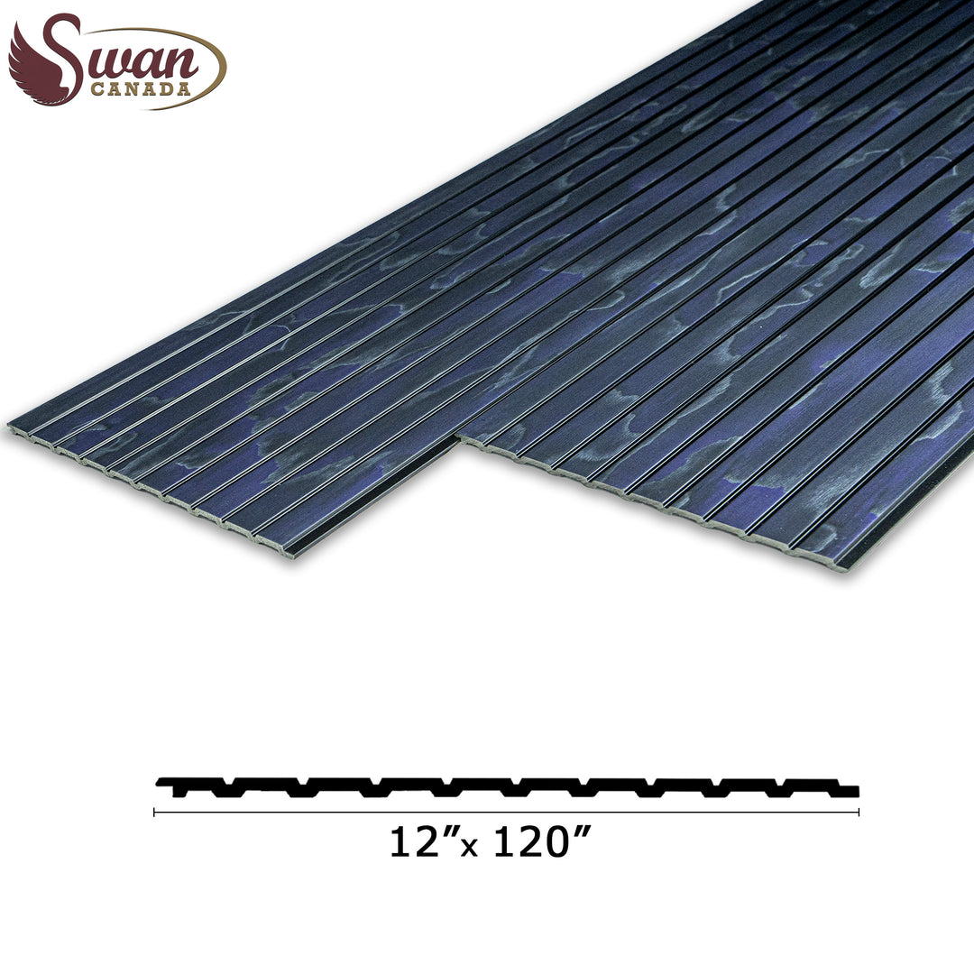 PS Fluted Panels, Blue Flames, 10 Panels x 10 feet long.