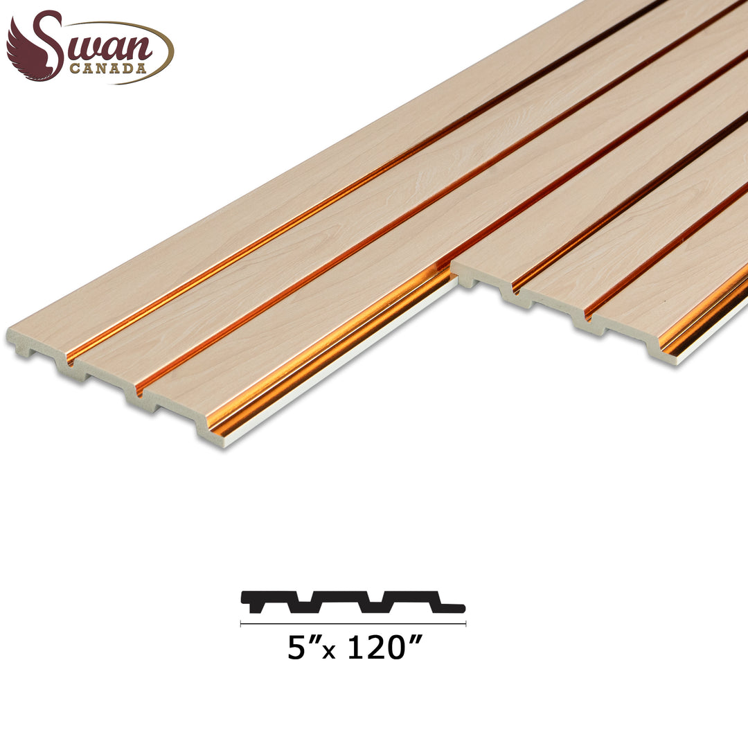 PS Fluted Panels, Light Brown, 20 Panels x 10 feet long.