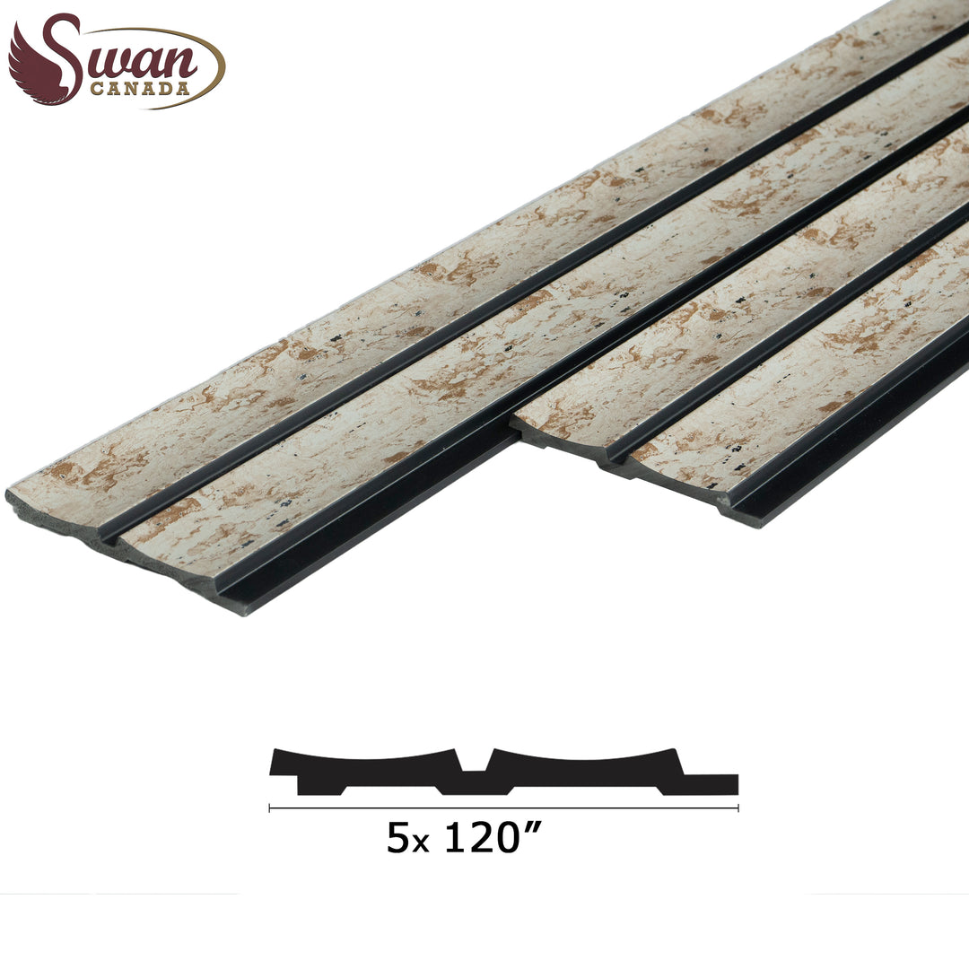 PS Fluted Panels, Maple Stone, 20 Panels x 10 feet long.