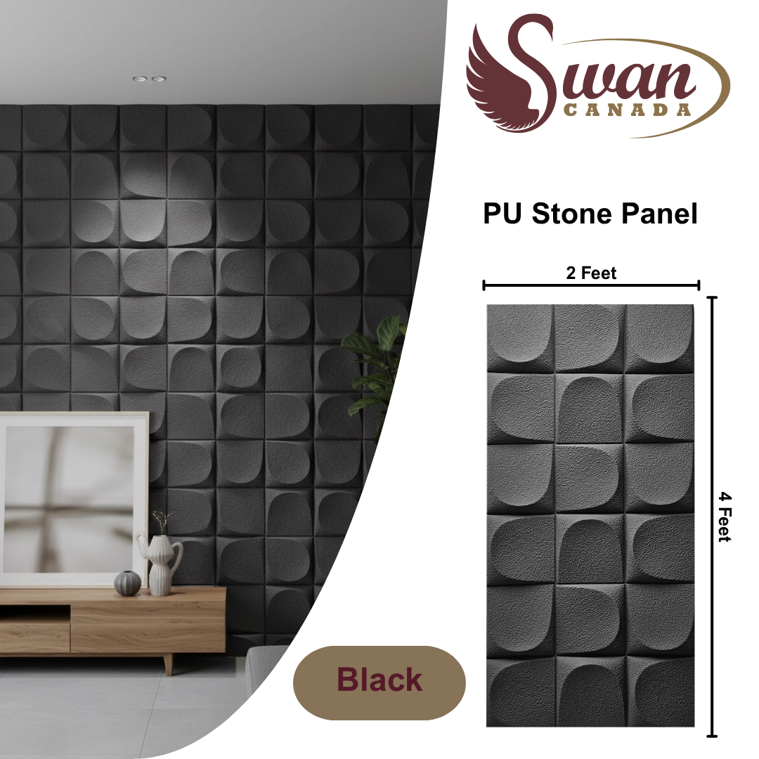 Panneau en relief, veines d'or Blackshi, 1 feuille, 4 x 9 pieds 