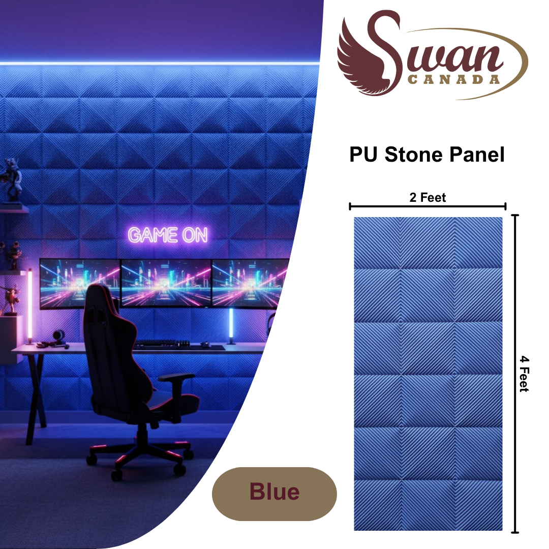 Panneau en relief, veines d'or Blackshi, 1 feuille, 4 x 9 pieds 