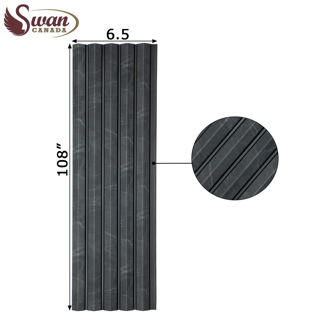 PS Fluted Panels, Armani Gray, 20 Panels x 9 feet long.