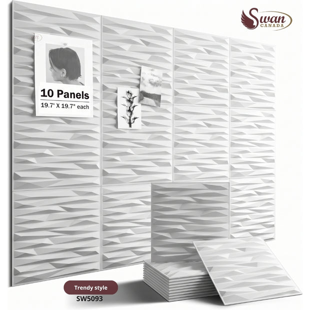Panneaux muraux 3D, style tendance, 50 x 50 cm