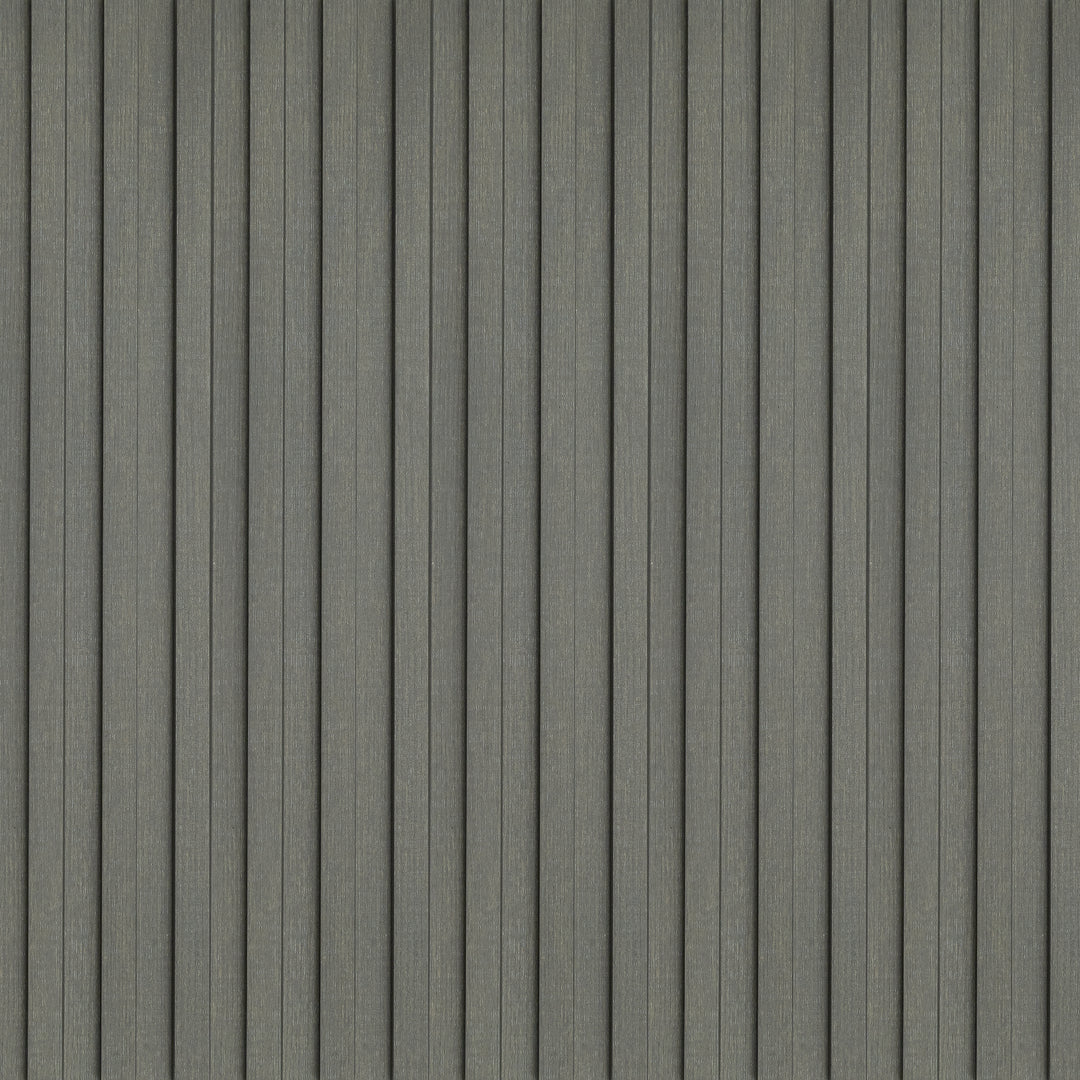 WPC Fluted Panels, Dark Gray, 10 Panels x 9 feet long.